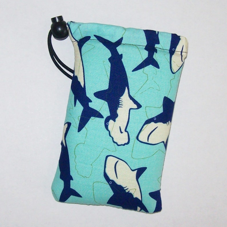 Sharks Pipe Case Pipe Pouch Padded Pipe Pouch Smoke Accessory 5 x 3 DRAWSTRING Glass Pipe Bag Ocean Animals Stoner Gift