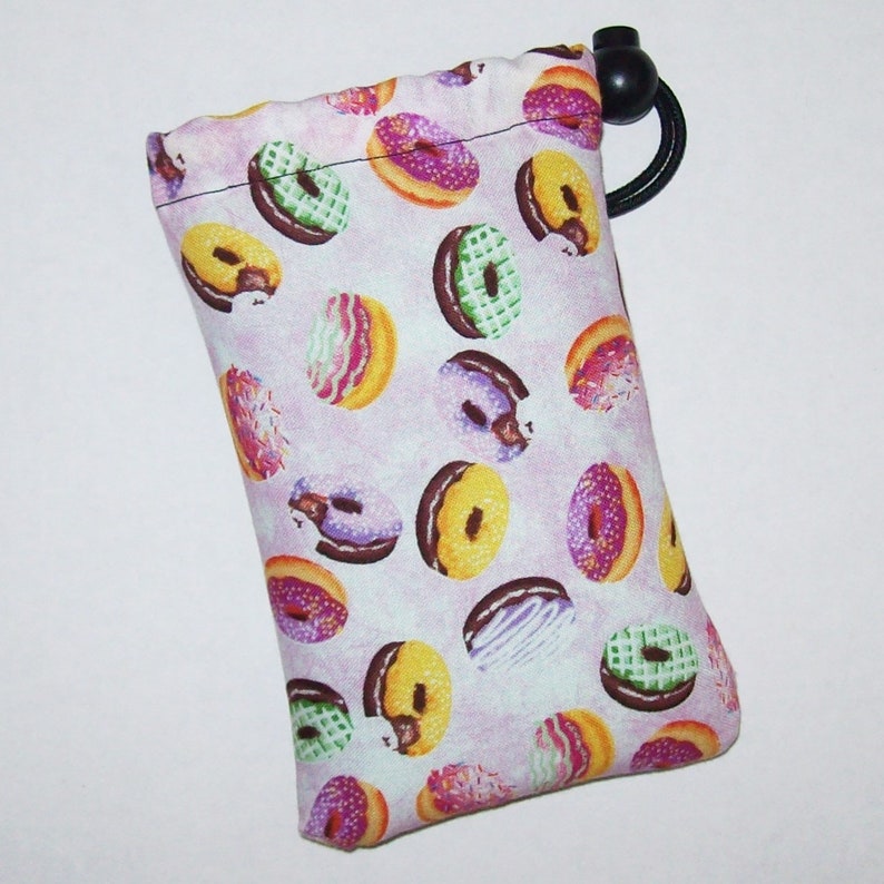 5 x 3 DRAWSTRING Glass Pipe Bag Padded Pipe Pouch Pipe Case Donuts Food 420 Stoner Gift Stash Bag Doughnuts Pipe Pouch
