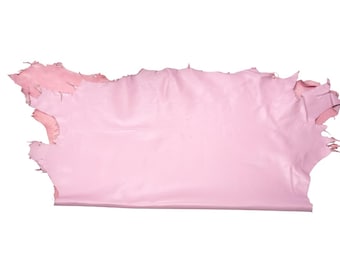 Pieles de napa, piel de cordero, piel suave, color rosa bebé, 6 pies cuadrados