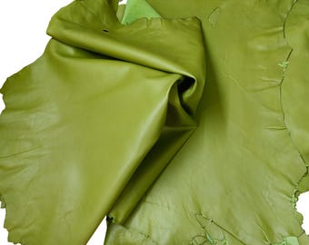 Piel de cordero napa verde pistacho 100 % auténtica para manualidades, 6 pies cuadrados