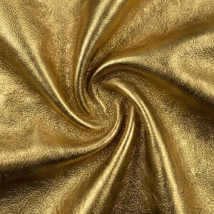 Luxuriöses, metallisch-goldenes Leder, 100 % echtes, weiches Leder, 6 Quadratfuß