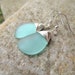 Aqua sea glass earrings - cultured beach jewelry - wire wrapped - choice of glass color, wire material, earrings, necklace or both 