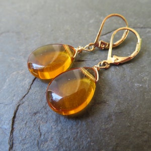 Czech Glass Drop Earrings – Gold Lever Back, Hypoallergenic