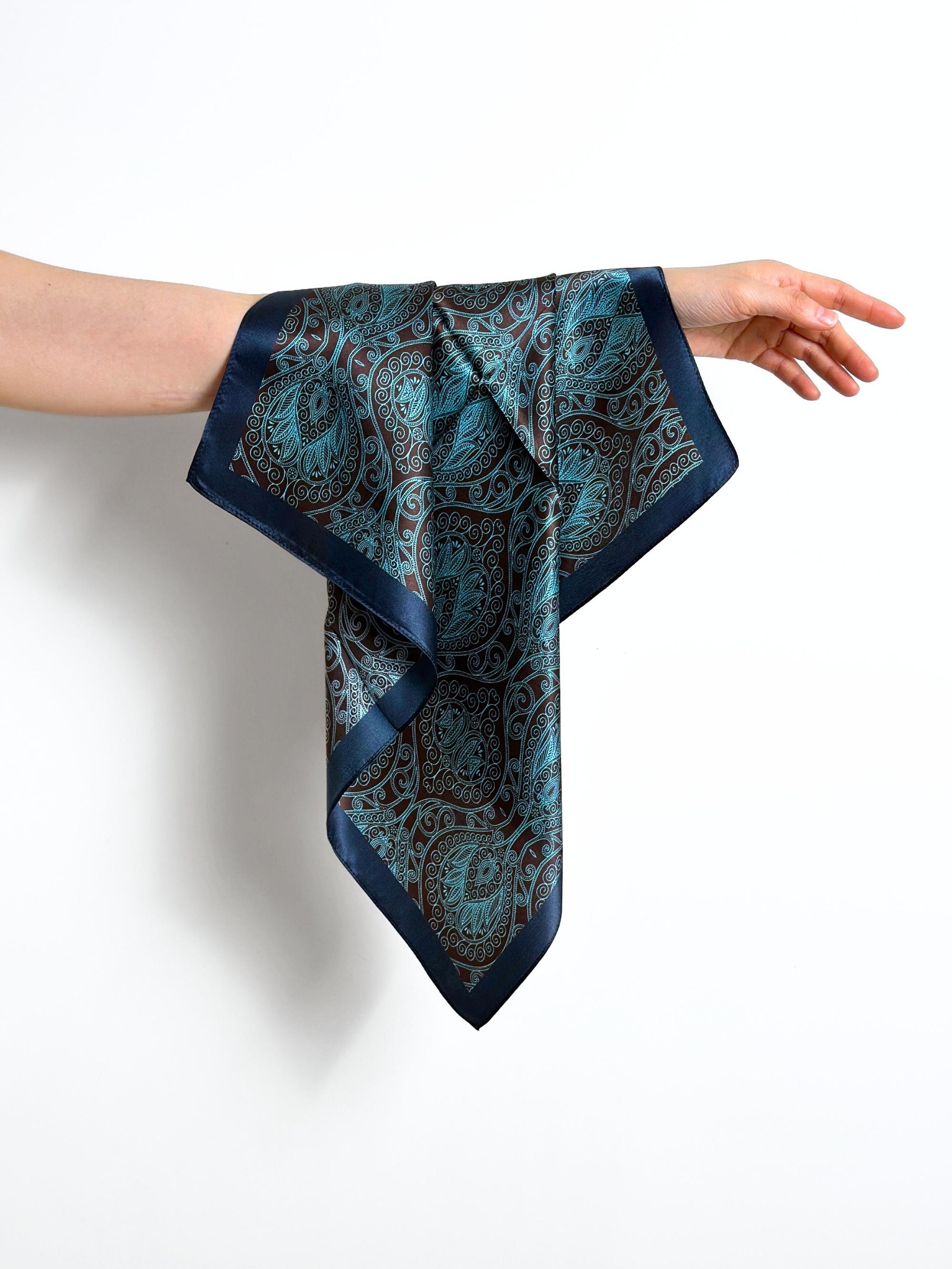 Teal Paisley Scarf - Etsy display picture 3