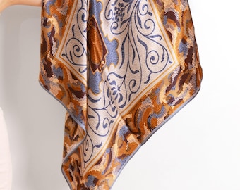 80s Vintage Vtg Rare Red Pure Silk Seta Seide Soie Abstract