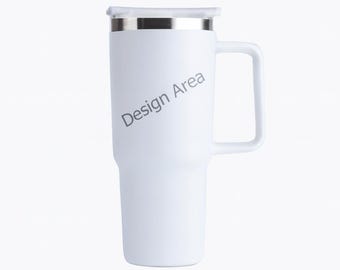 Custom Image Stainless Steel Tumbler | 40 oz Travel Mug with Handle | Personalized Mug | Travel Gift | Tumbler