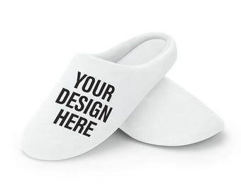 Pantoufles pour hommes personnalisées avec photo | Chaussures maison en coton antidérapantes personnalisées | Cadeau personnalisé pour lui
