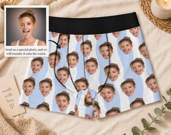 Custom Face Boxer Briefs, Boyfriend Face Boxers, Personalized Boxers for Men, Funny Gift for Boyfriend, Custom Photo Underwear Romantic Gift