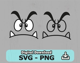 Halloween Face Svg, Monster Face Svg, instant download, files for Cricut, COD012