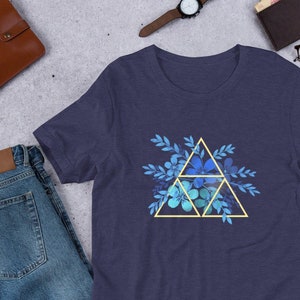 Legend of Zelda Triforce Floral Boho Unisex Tee