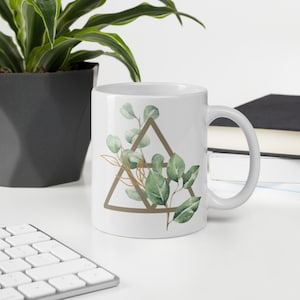 Legend of Zelda Boho Floral Triforce Mug