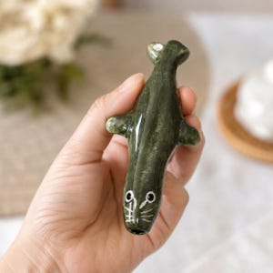 Handmade Ceramic Animal Straw, Quirky Pottery Drinking Straw, Reusable Drinkware Gift