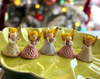 Shiny Brite Spun Cotton Angel Ornaments