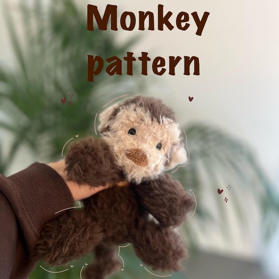 modèle au crochet de peluche singe, patron mignon