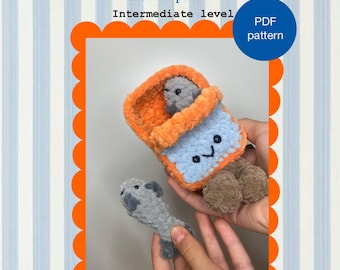 sardines can crochet pattern, funny and cute crochet project, intermediate level