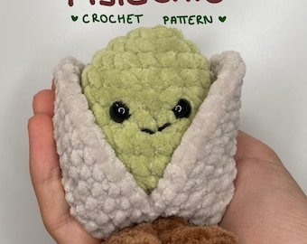 happy pistachio crochet pattern, easy and fast