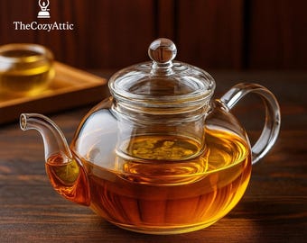 Premium Glass Teapot with Infuser – Heat Resistant Clear Teapot for Loose Leaf Tea