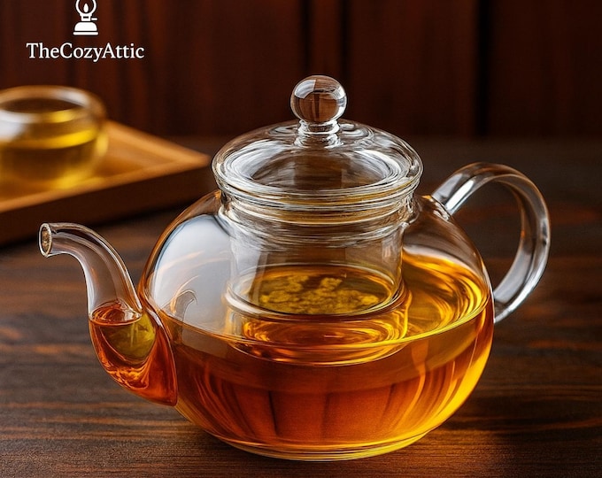 Premium Glass Teapot with Infuser – Heat Resistant Clear Teapot for Loose Leaf Tea