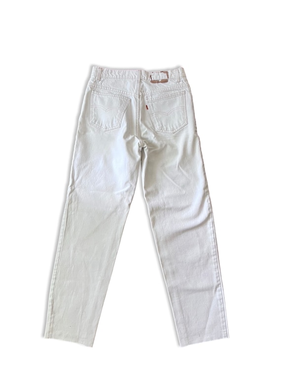 Vintage Levis White Orange Tab Jeans Etsy