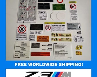 BMW Set of stickers E36/7 Z3M Coupe Roadster EURO / UK full set* Please check Available options! 021