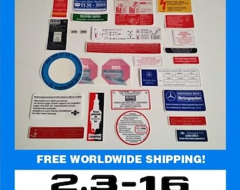 Mercedes-Benz W201 2.3 16V Diesel / Petrol Set of stickers Please check Available options! 029