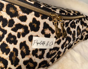 XL leopard fanny pack for women – Leopard fanny pack handmade – Large capacity, chic and trendy, original gift
