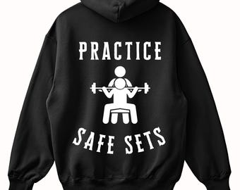 Übungs-Safe-Sätze Hoodie | Lustiges Gewichtheben Gym Bekleidung