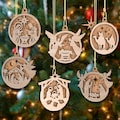 Nativity Ornament SVG Laser Cut File: Layered Wood Christmas Decor (Digital) product logo