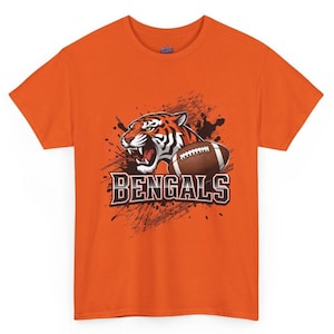 Bengals Football T-Shirt, Cincinnati Tiger Graphic Tee, Unisex Fan Gift