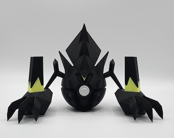 Op Necrozma (Glow in the Dark) geïnspireerd personageontwerp - 3D-geprinte displaybal - uniek verzamelobject voor fanart