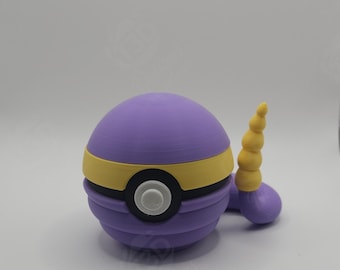 Ekans & Arbok Inspired Character Design- 3D Printed Display Ball- Unique Fan Art Collectible