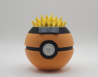 Op Naruto geïnspireerde Pokeball-3D-geprint uniek fanart-verzamelfiguur