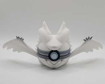 Reshiram Inspired Character Design- 3D Printed Display Ball- Unique Fan Art Collectible