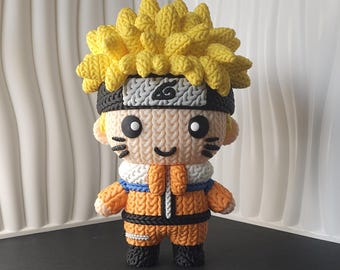 Knitted Design - 3D Printed Naruto inspired Character Figures - Unique Display Collectibles