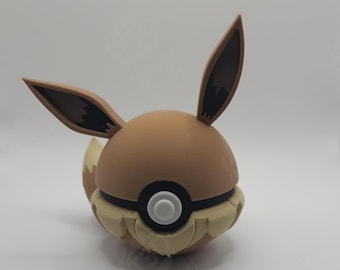 Eevee Inspired Character Design - 3D Printed Display Ball- Unique Fan Art Collectible
