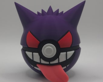 Gengar Inspired Character Design- 3D Printed Display Ball- Unique Fan Art Collectible