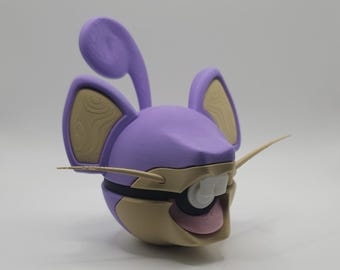 Rattata & Raticate Inspired Character Design- 3D Printed Display Ball- Unique Fan Art Collectible