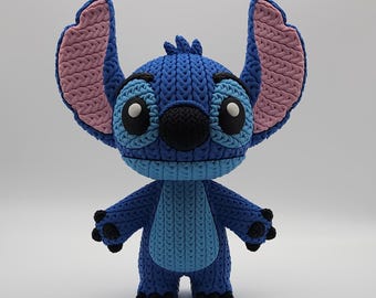 Knitted Design - 3D Printed Lilo & Stitch Inspired Character Figures - Unique Display Collectible