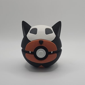 Houndour & Houndoom inspiriertes Charakterdesign - 3D gedruckter Display Ball - einzigartiges Fan Art Sammlerstück