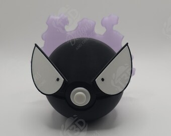 Gastly-geïnspireerd personageontwerp - 3D-geprinte displaybal - uniek verzamelobject fanart