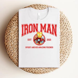 Marvel Avengers Iron Man Shirt, Iron Man Tony Stark Shirt, Marvel Superhero Shirt, MCU Fan Tee, Marvel Family Party Gift bild 1