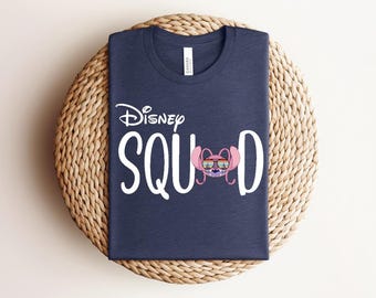 Angel Disney Squad Shirt, Disney World Vacation Tee, Lilo and Stitch Squad Top, Retro Angel Sunglasses Shirt, Pink Stitch Girlfriend Gif