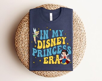 Camiseta "En mi época de princesa", camiseta "Viaje a parques temáticos para chicas", sudadera "Vacaciones mágicas", camiseta "Blancanieves", camiseta "Viaje familiar de princesas"
