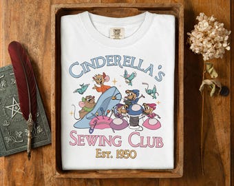 Vintage Disney Cinderella Est 1950 Shirt, Cinderella And Co Sewing Club T-shirt, Disneyland Family Holiday Vacation 2025, Birthday Girl Trip