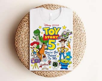 Toy Story 5 Comfort Colors Shirt, Woody Buzz Jessie Rex Tee, Vintage You've Got A Friend In Me 2026 Disney Pixar Fest Family Trip Gift