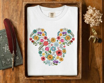 Flower Mickey Shirt, Disney Garden Festival Shirt, Mickey Shirt, Floral Disney Shirt, Floral Mickey Shirt, Gardener Gift, Disney Shirt