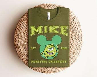 Monsters University Shirt,Disney Pixar Tee,Mike & Sulley Sweatshirt,College Style Crewneck,Retro Monsters Inc Top,2013 Est