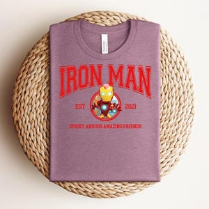 Marvel Avengers Iron Man Shirt, Iron Man Tony Stark Shirt, Marvel Superhero Shirt, MCU Fan Tee, Marvel Family Party Gift bild 3