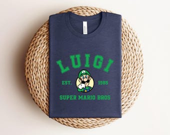 Super Mario Luigi Shirt,Super Mario Shirt, Super Mario Character Shirt, Super Mario Gaming Tee, Mario Party Shirt,Luigi Race Shirt