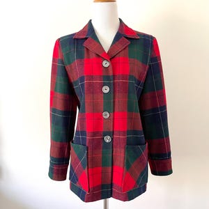 Vintage Pendleton 49er Plaid Jacket Blazer S/M
